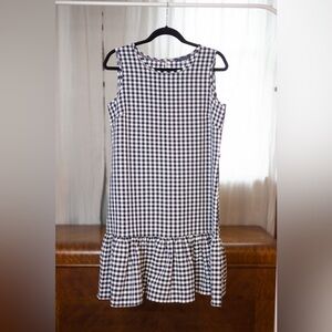 Tommy Hilfiger Black and White Checkered gingham sleeveless Dress size 10